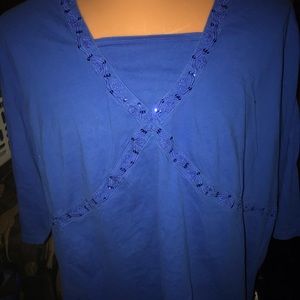 Blue cotton top